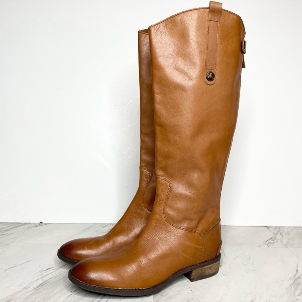 Sam Edelman Penny Brown Leather Riding Boot 9.5 WIDE